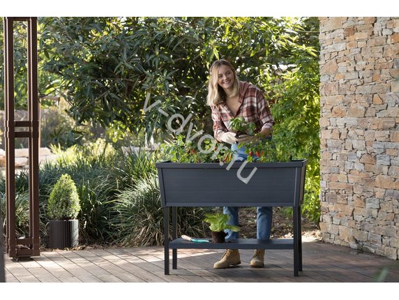 Кашпо-Грядка keter ALFRESCO GARDEN BED графит
