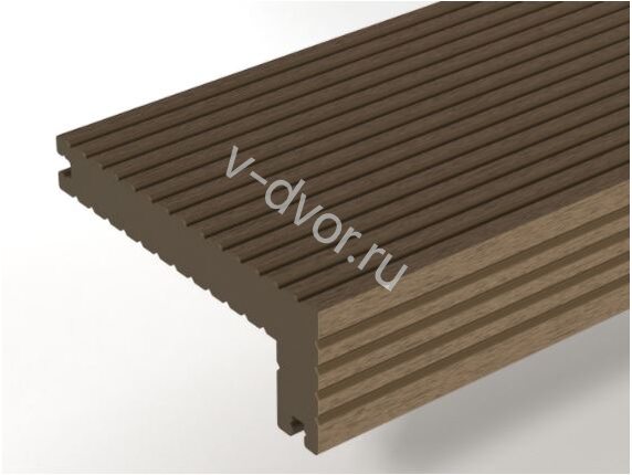 Финишная террасная доска "ВУДВЕКС Селект" (WOODVEX Select) 3000x146х22х55 мм Темно-коричневый