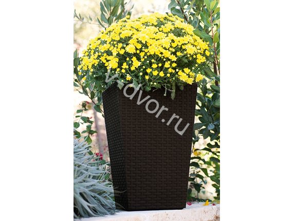 Кашпо Rattan  Planter M medium (38,5 x 38,5 x 57) Коричневый