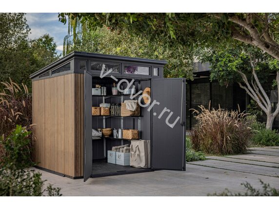 Пластиковый сарай Keter PENT 7X7 SHED VER brown