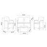 Комплект мебели Lido Nova Rattan 4 set под ротанг коричневый,без подушек