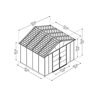 Хозяйственный блок сарай Palram YUKON 11*9 (серый)