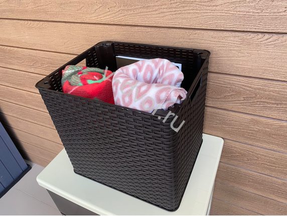 Корзина для хранения вещей под ротанг Rattan, шоколад