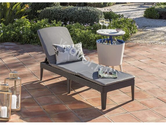 Шезлонг Keter Jaipur Sun lounger (with cushion) Графит