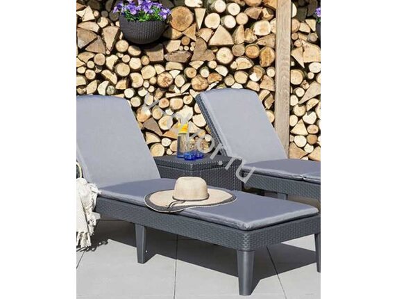 Шезлонг Keter Jaipur Sun lounger (with cushion) Графит