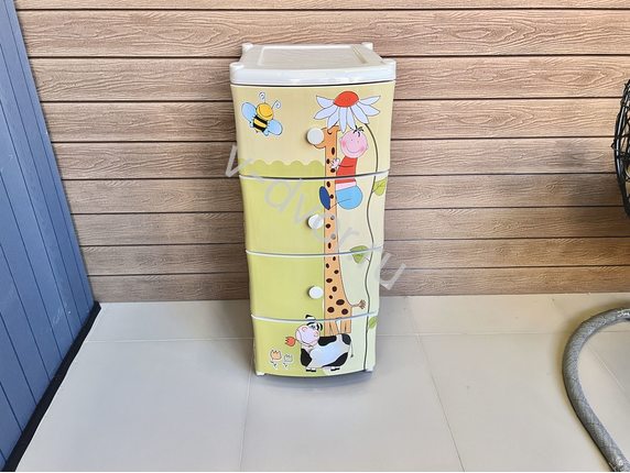 Комод пластиковый детский Giraffe 40*47*98 см