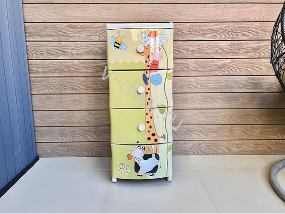 Комод пластиковый детский Giraffe 40*47*98 см