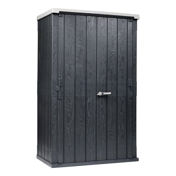 Шкаф уличный TOOMAX 1670л 2-х дверный высокий Storaway, антрацит/серый
