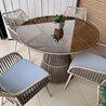 Обеденная группа роуп Porto Cappuccino Rope Outdoor Dining капучино стол + 4 кресла