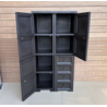 Шкаф высокий под Ротанг с 4 ящиками шоколад