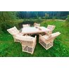 Комплект мебели MOKKA VILLA ROSA beige (стол обеденный прямоугольный, 6 кресел) искусственный ротанг