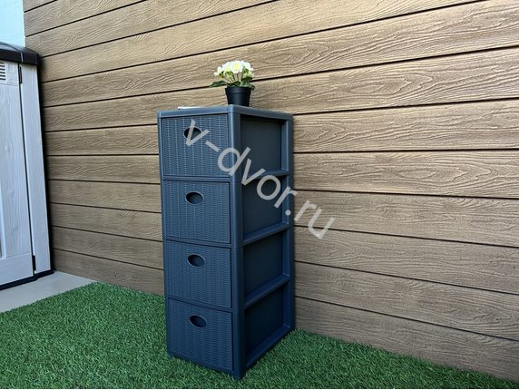 Комод пластиковый Elegance mini (графит)