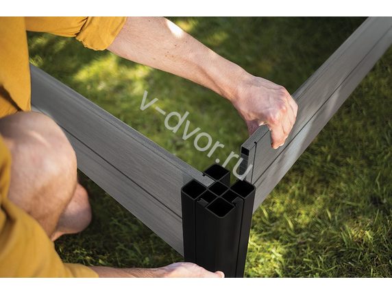 Кашпо-Грядка для растений keter Vista Modular Garden Bed single pack (графит)