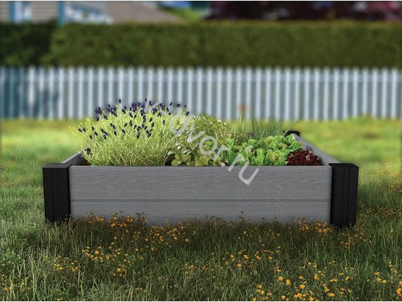 Кашпо-Грядка для растений keter Vista Modular Garden Bed single pack (графит)