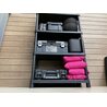 Стеллаж Пластиковый 4 полки 40*90 черный высота 143см нагрузка на полку 70кг