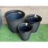 Кашпо Rattan комплект 3 set шоколад