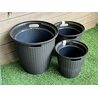 Кашпо Rattan комплект 3 set шоколад