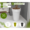Кашпо для цветов напольное, высокое LOFT LONG 50 л, OLA DOM белый