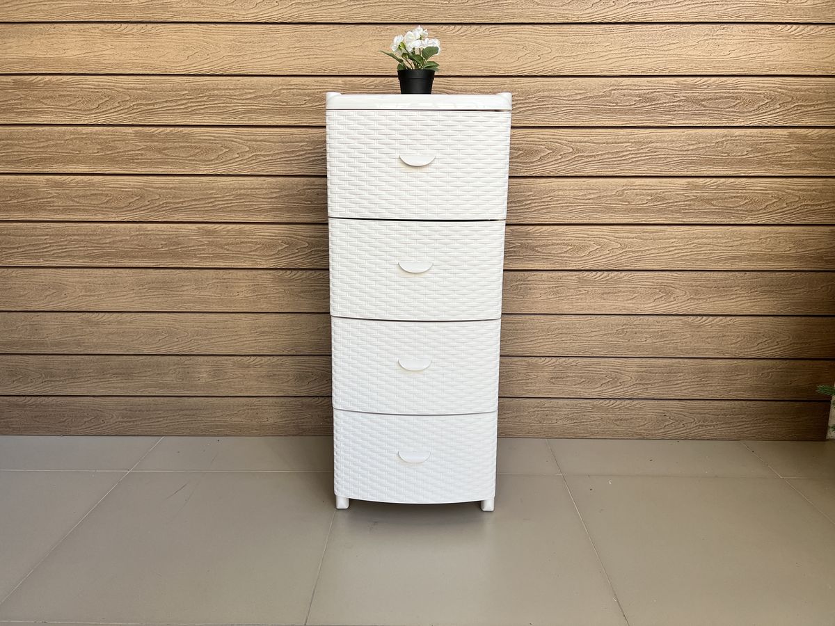 Комод Luxe Rattan белый